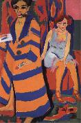 Ernst Ludwig Kirchner Self-Portrait with Model oil painting reproduction